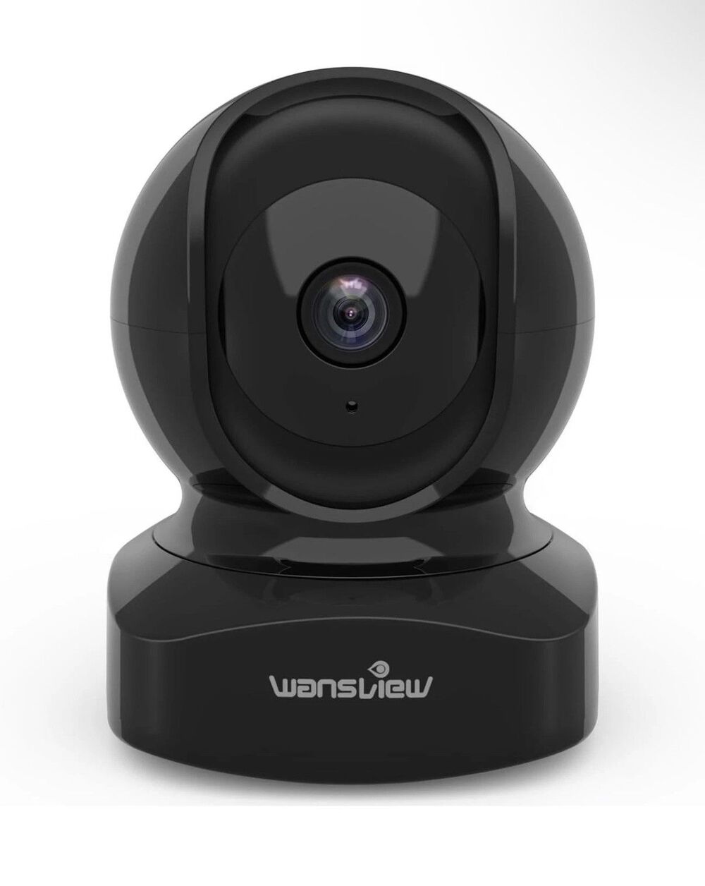 Wansview Security Camera Indoor 2K 360 Degree WiFi Home 3MP Black Tested